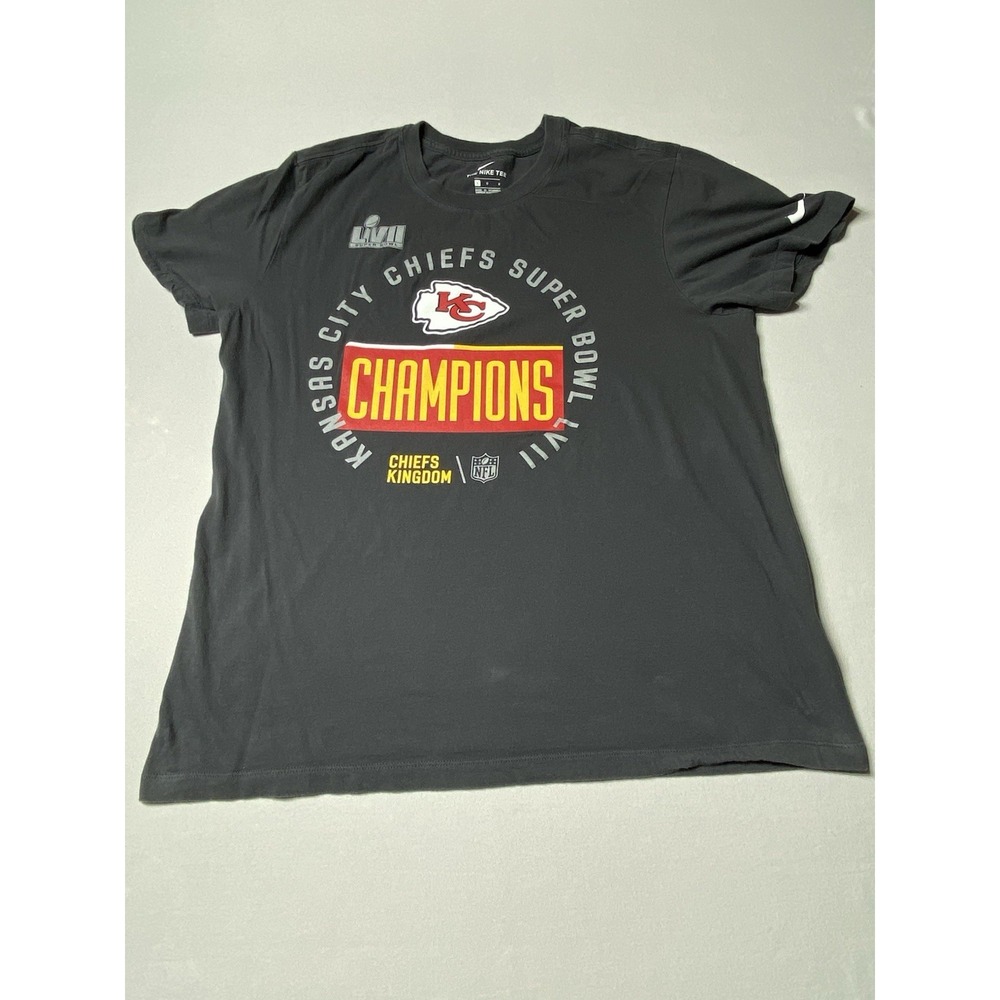 Nike Kansas City Chiefs Super Bowl LVIII Champions Shirt‎ Mens Large NFL